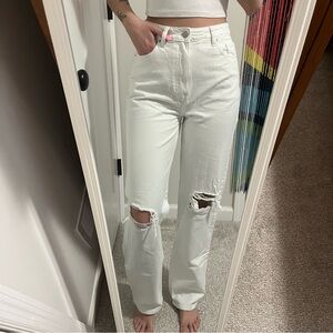 NWOT Pacsun White Ripped Boyfriend Jeans